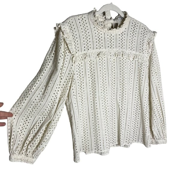 Madewell White Eyelet Blouse - Picture 3 of 9